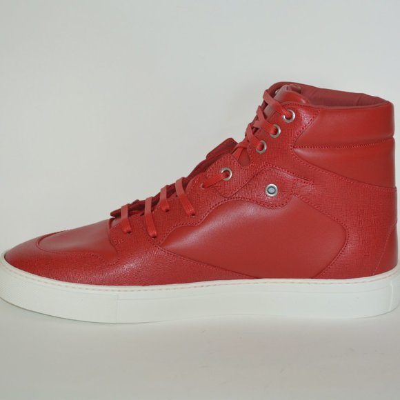 NWT AUTHENTIC BALENCIAGA MENS HITOP LEATHER SNEAKERS US 6 EU 39 - Picture 2 of 10